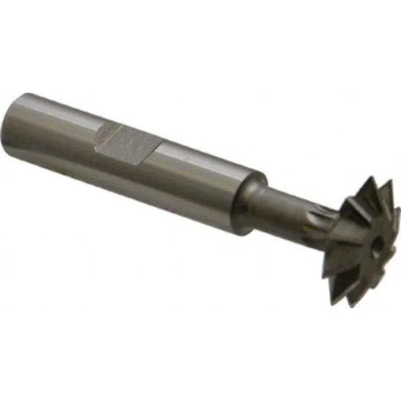 Made in USA 3/4 3/4 Cut Diam, 3/16 Cut Width, 3/8 Shank, High Speed Steel Double-Angle Cutter Uncoated, 2-3/8 OAL, We...